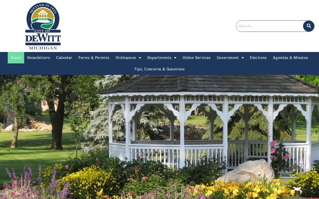 DeWitt city official page used for warrant record and police contact details