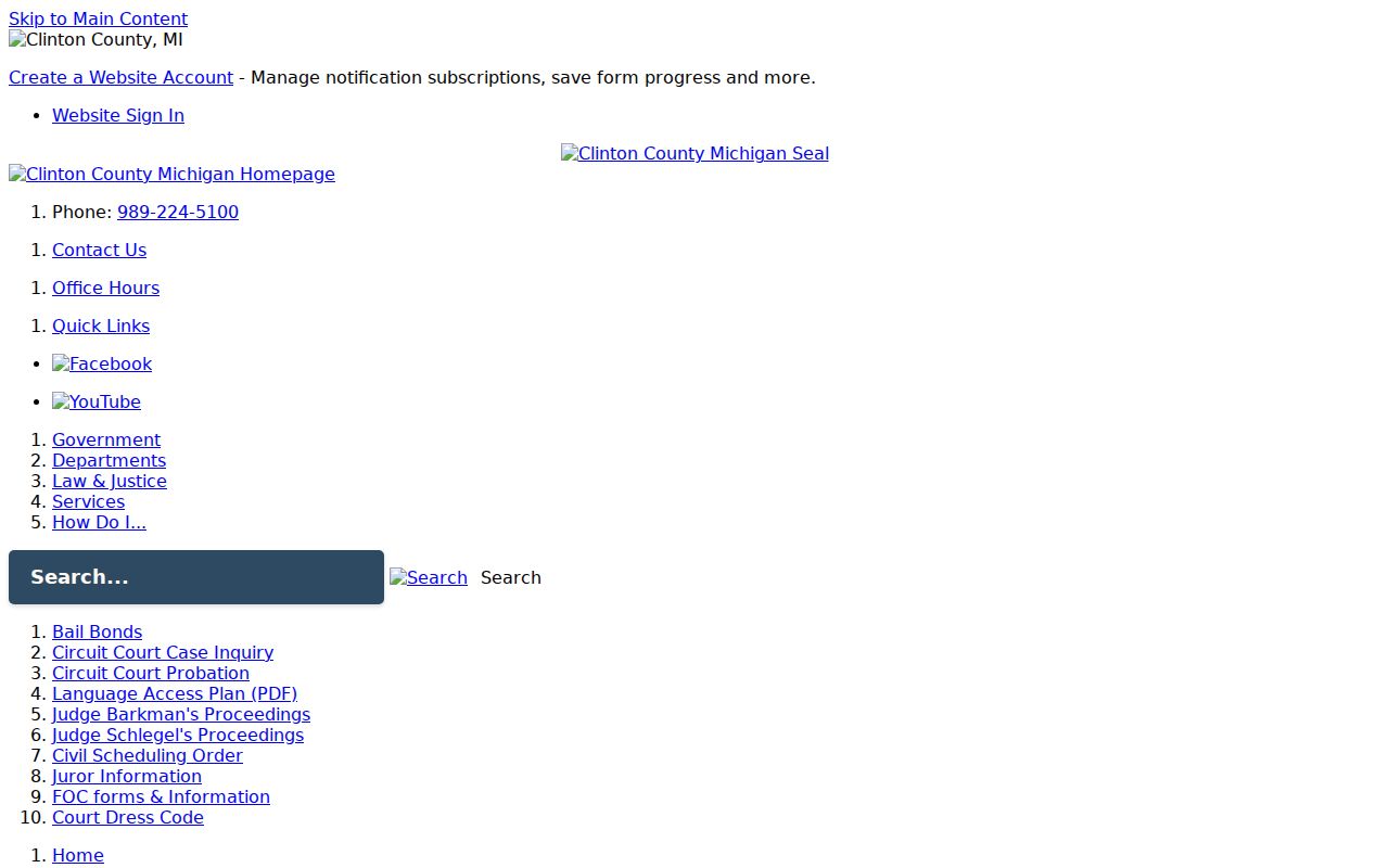 Clinton County arrest warrant bail bond page listing approved agencies